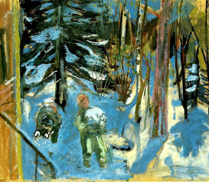 Eric Hallstrom vintersol oil painting picture